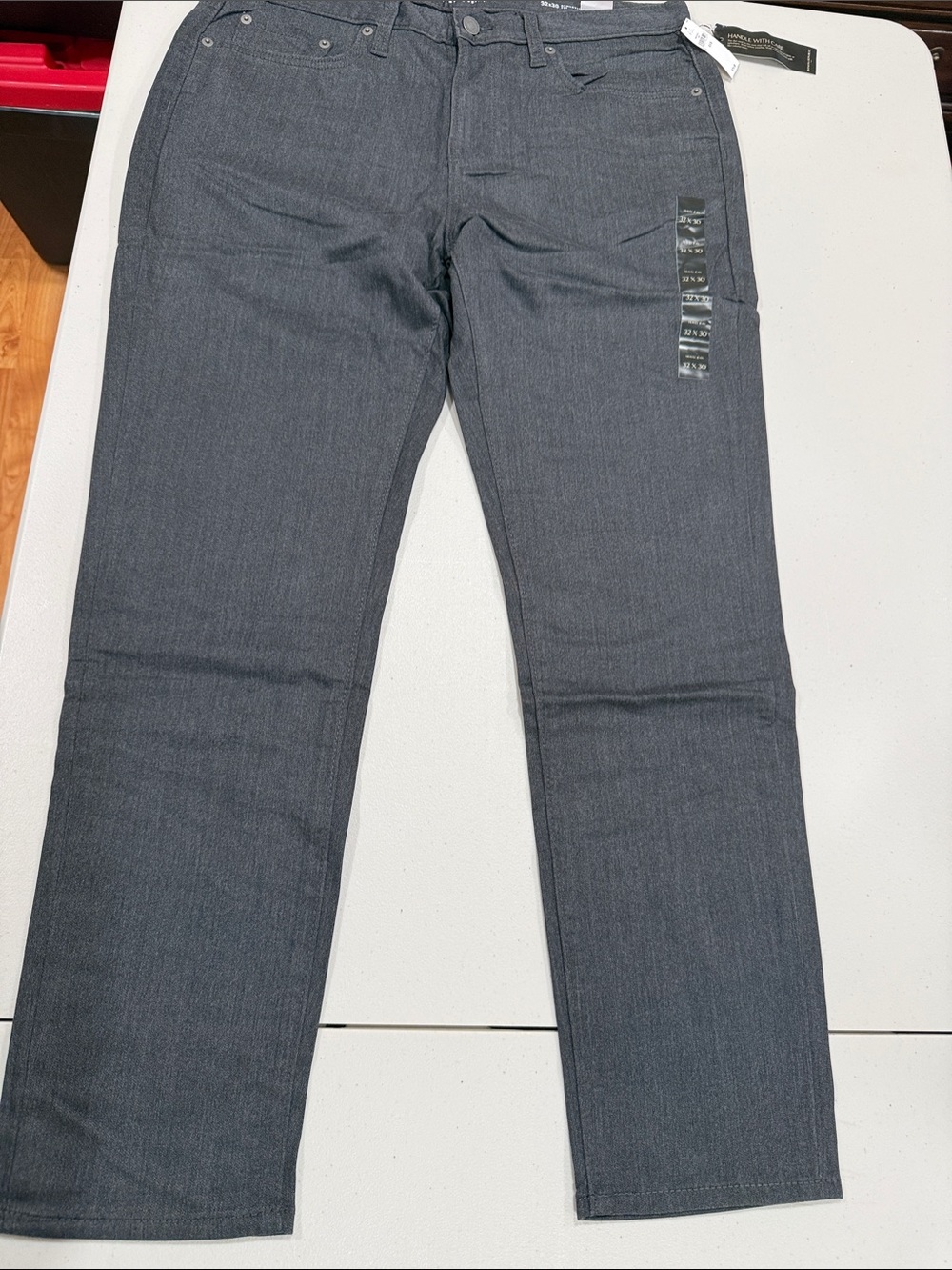 Banana Republic Men's Straight Jeans in Charcoal Gray